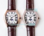 CX Factory Swiss Replica Cartier Roadster Moonphase Watch Rose Gold